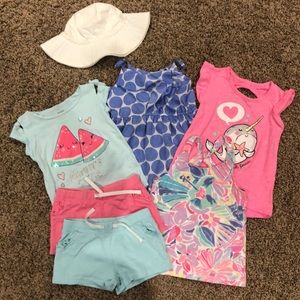 9 piece 2T-3T girl summer lot